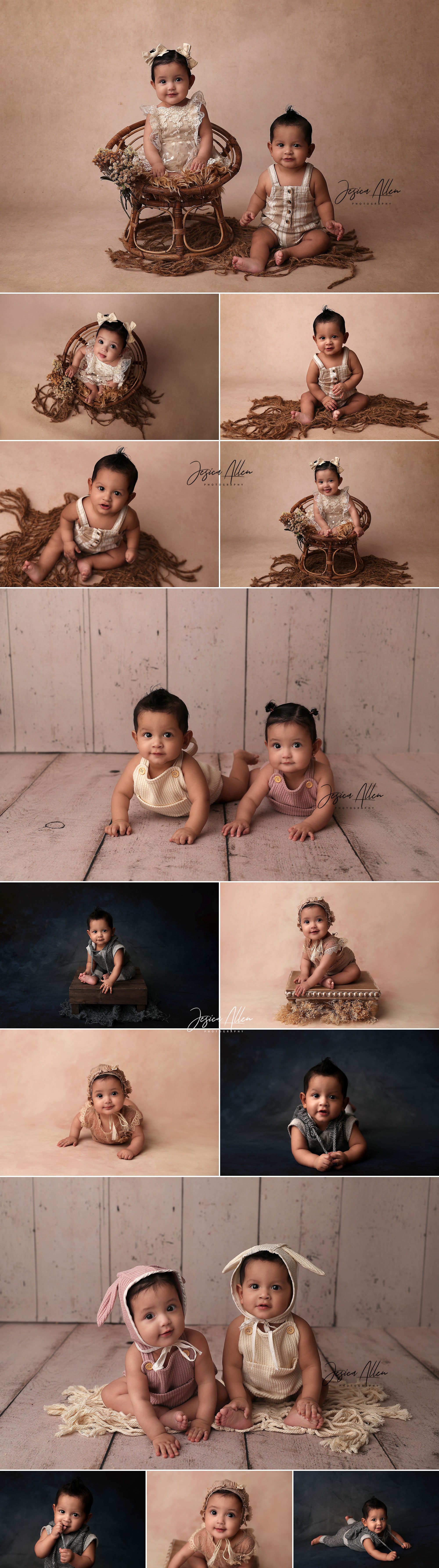Twin 6 month olds